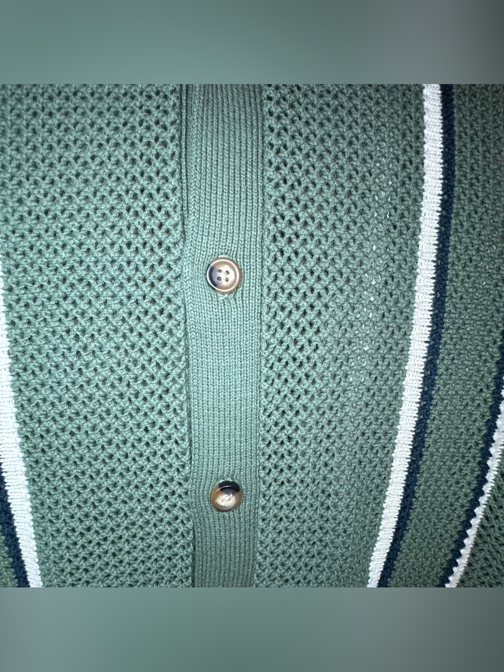 NWOT Lucky Brand Stripe Button Front Sweater - Picture 10 of 16
